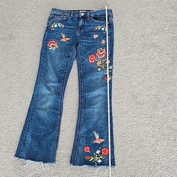 Zara women's floral boot cut jeans - Picture 10 of 12